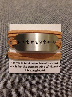 Trust wrap bracelet